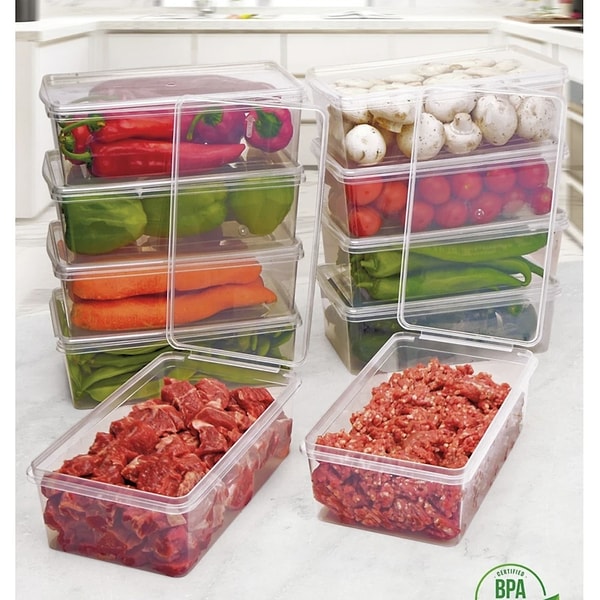 Kitchen Life 10 Adet 1000ML Kapaklı Derin Dondurucu Difriz Saklama Kabı