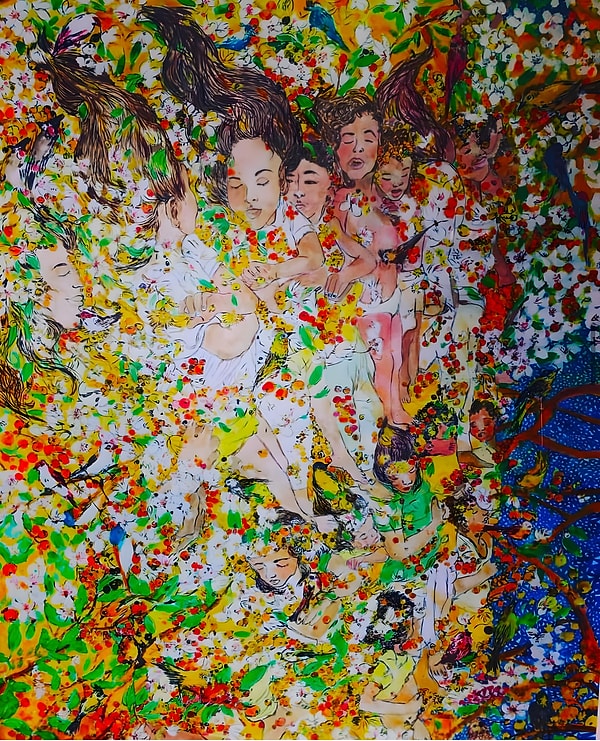 Pınar Tınç ruhsal ve felsefi bir ressam. Son sergisinde “Yok oluş, Var Oluş ve Rejenerasyon!” temalarını işliyor. Hem spiritüalizm hem resminiz hem serginiz, bu temaları bize açar mısınız? Spiritüalizm, resminiz ve serginiz arasındaki bağlantıyı bizlere açıklar mısınız?