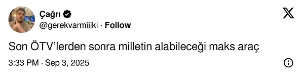 "Milletin alabilceği araba"👇