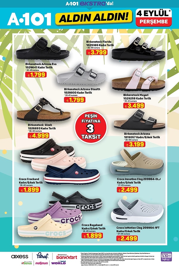 Birkenstock, Crocs Terlik Modelleri