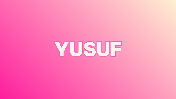 Sensiz yapamayacak kişi Yusuf!