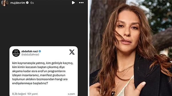 Evrim Alasya, Instagram hesabından Manifest grubuna yönelik suçlamalara tepki gösterdi.