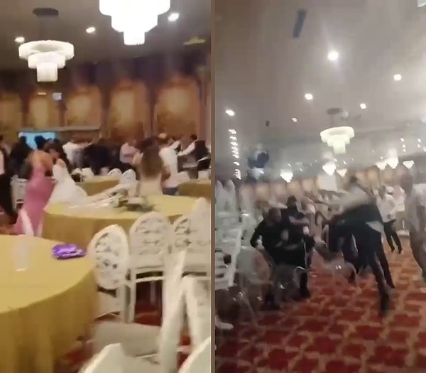 Düğünde uçan tekmeli kavga karakolda son buldu.