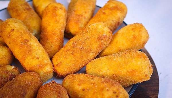 4. Patates Kroket ve Peynirli Mantar Dolması