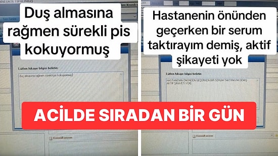 Acil Servise Gelen Absürt Şikayetleri Derleyen Doktor