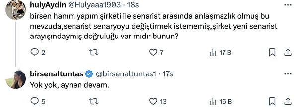 "Kızılcık Şerbeti senaristleri değişiyor mu?" sorusuna Altuntaş'tan yanıt geldi.