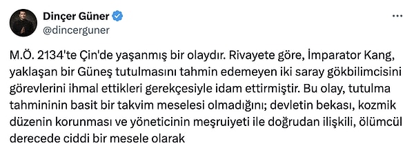 Gelelim, M.Ö. 2132'ye dayanan Çinli kayıtlara👇