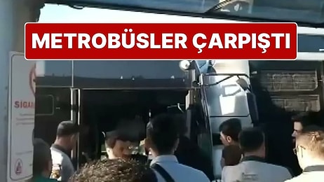 Kadıköy Acıbadem'de Bir Metrobüs, Durakta Bekleyen Metrobüse Çarptı