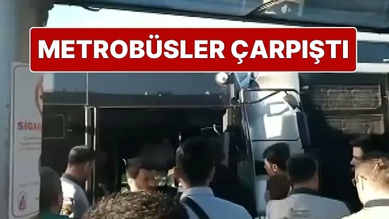 Kadıköy Acıbadem'de Bir Metrobüs, Durakta Bekleyen Metrobüse Çarptı
