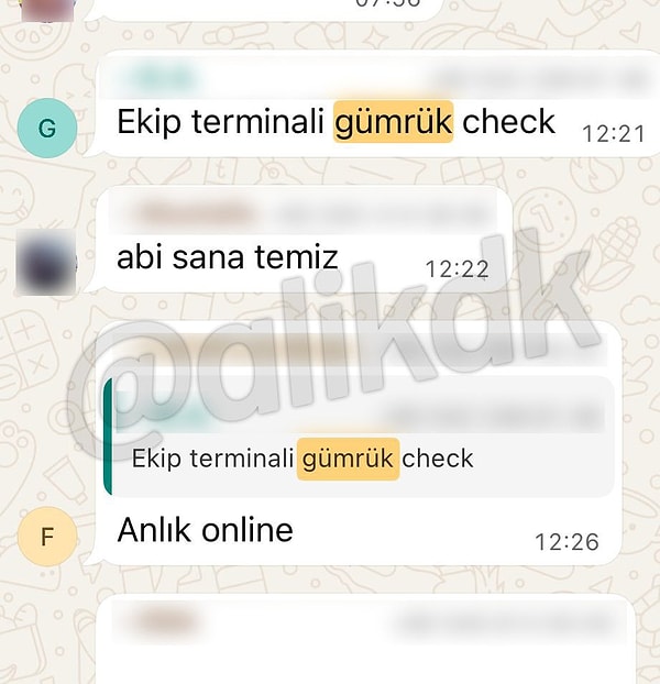 İşte Ali Kıdık’ın paylaştığı yazışmalardan bazıları: