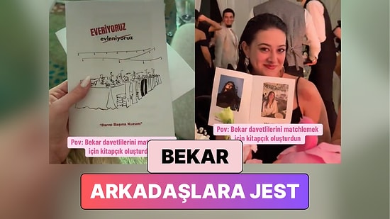 Bir Çift Düğünlerinde Davetiyenin Yanında Bekar Arkadaşlarının Bilgilerini İçeren Kitapçık Bastırdı