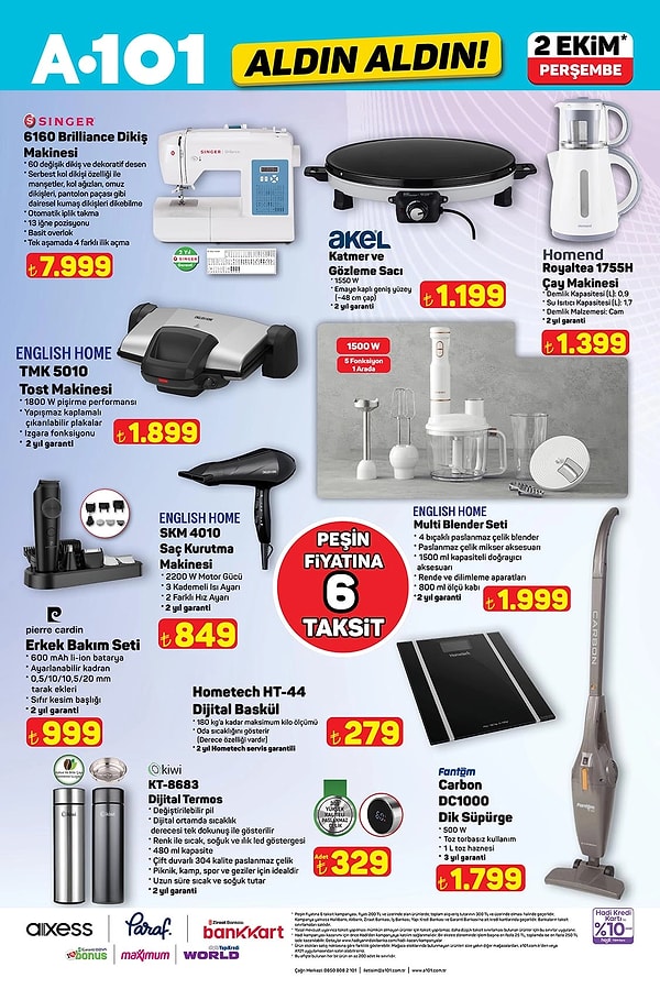 Singer Brilliance Dikiş Makinesi 7.999 TL