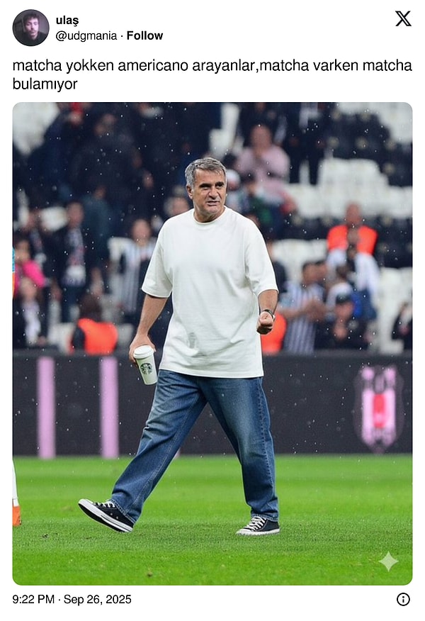 Şenol Güneş külliyatına direkt benzetme yapmadan bile girebilecek bir söz.