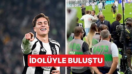 Kenan Yıldız, Juventus-Atalanta Maçı Öncesi Yayın Esnasındaki Del Piero'ya Sarıldı