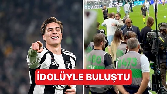 Kenan Yıldız, Juventus-Atalanta Maçı Öncesi Yayın Esnasındaki Del Piero'ya Sarıldı