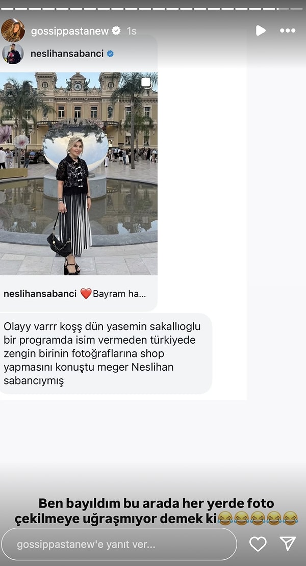 Gossippastanew hesabına gelen DM'de de o ismin Neslihan Sabancı olduğu iddia edildi.