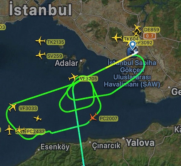 Sabiha Gökçen Havalimanı'nda kuş alarmı.
