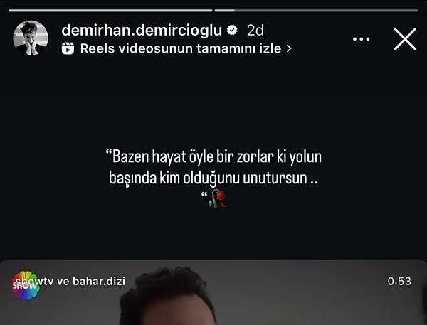 Tüm bunların üstüne Aziz Uras'a hayat veren Demirhan Demircioğlu, Instagram hesabından fragmanı paylaştı.