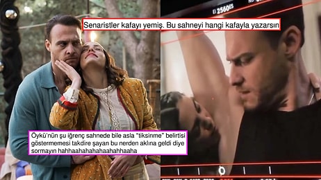 Platonik Dizisinde Öykü Karayel'in Kerem Bürsin'in Koltuk Altını Yaladığı Sahnenin Kamera Arkası Gündem Oldu!