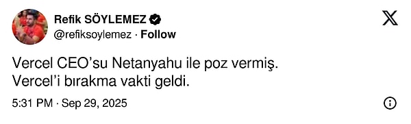 Geliştiriciler için kurulmuş bir bulut tabanlı platform olan Vercel için 'boykot' mesajları geldi. 👇