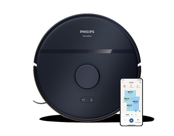 7. Telefon uygulamasından tek dokunma ve LiDAR sensörler sayesinde bütün evi temizlemek Philips 2000 Serisi Robot Elektrikli Süpürge ile artık gerçek!
