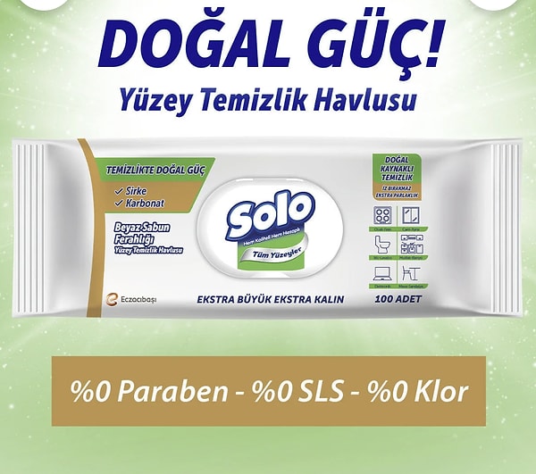 Solo yüzey temizlik havlularında 2 al 1 öde fırsatlarını kaçırmayın!