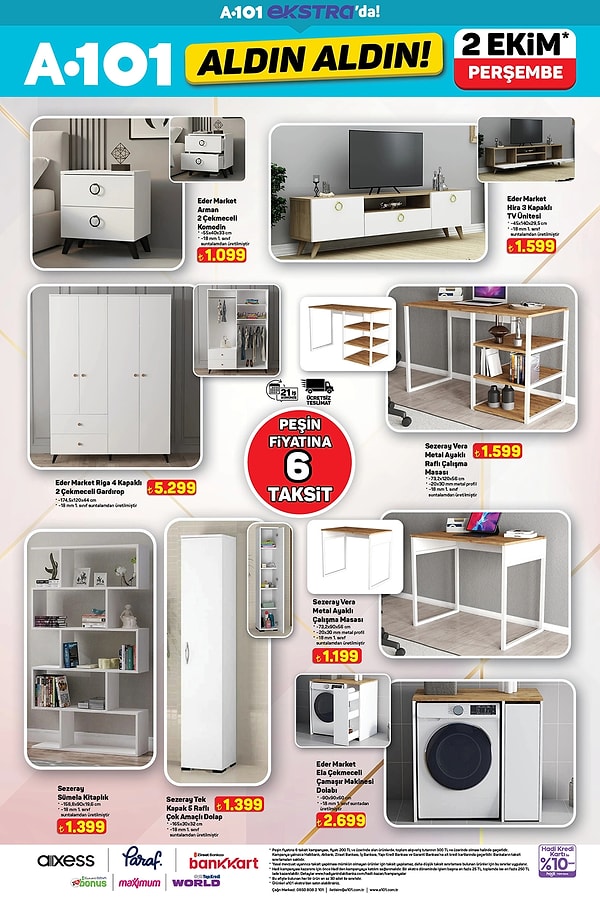 Eder Market Hira 3 Kapaklı Tv Ünitesi 1.599 TL