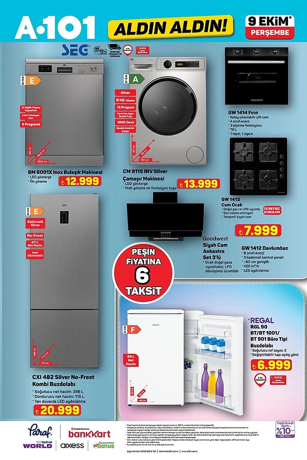 Regal Büro Tipi Buzdolabı 6.999 TL