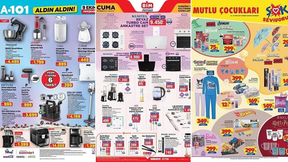İndirim Günleri Başlıyor! 4 - 10 Ekim Haftasında A101 ve BİM Aktüel Ürünler Listesinde Ne Var?