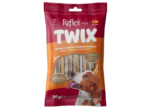 Reflex Plus Twix Tavuklu ve Dana Etli Çiğneme Çubukları Yetişkin Köpek Ödülü