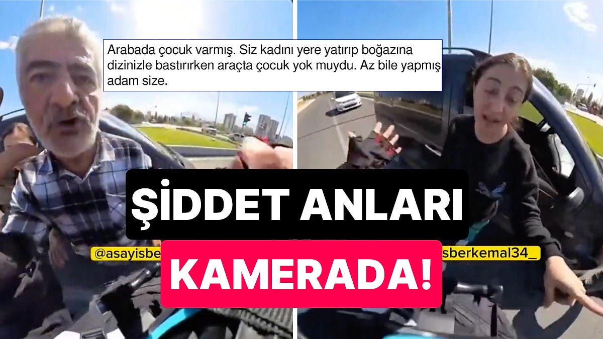 Kayseri Trafiğinde Şiddet Anları: Kadın Sürücüye Saldıran Çifte Erkek Arkadaşı Müdahale Etti