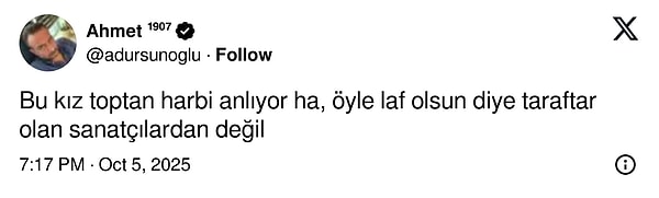 Diğer sanatçılarla kıyaslandı.