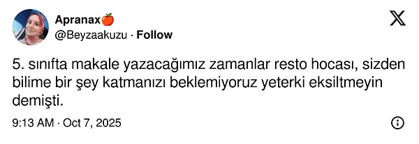 Tabii hocaların beklenmedik yanıtları da bu işlerin tuzu biberi...