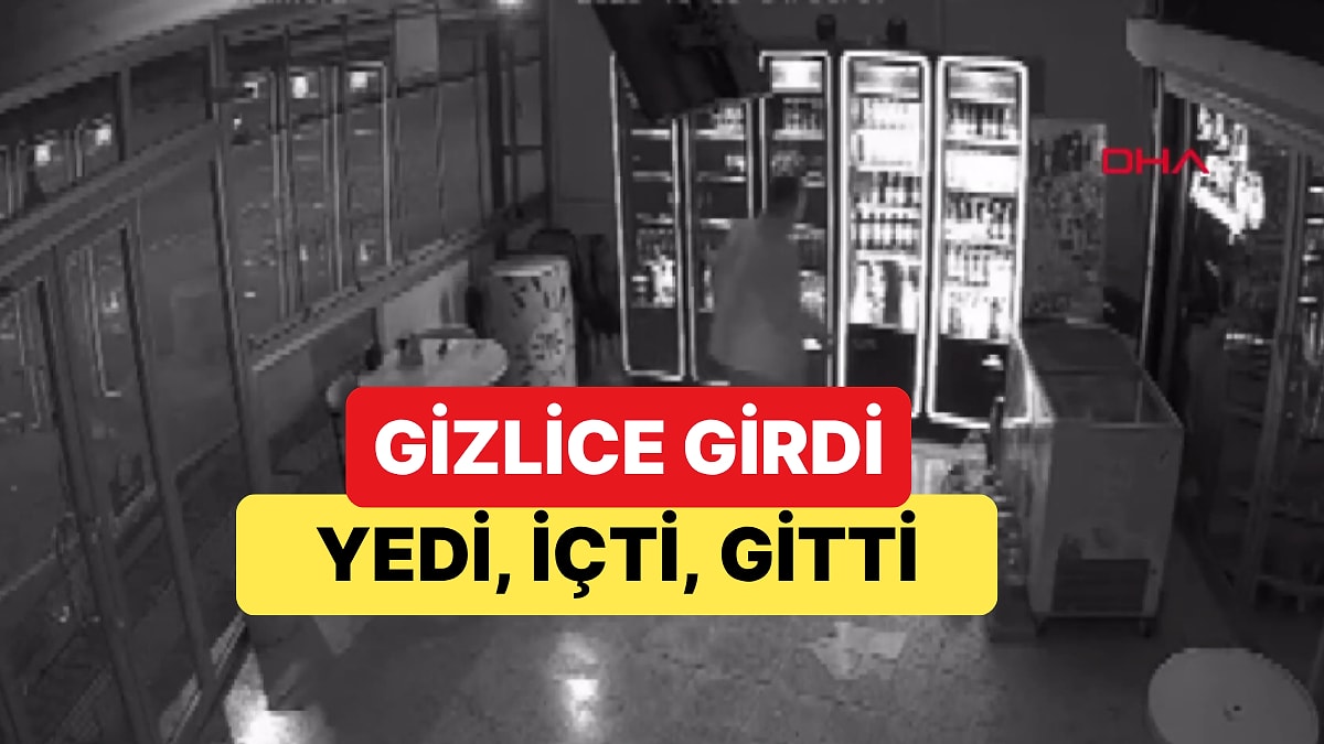 Burdur&apos;da Yaşanan Olayda Markete Giren Kişi Yiyip, İçip Marketten Ayrıldı