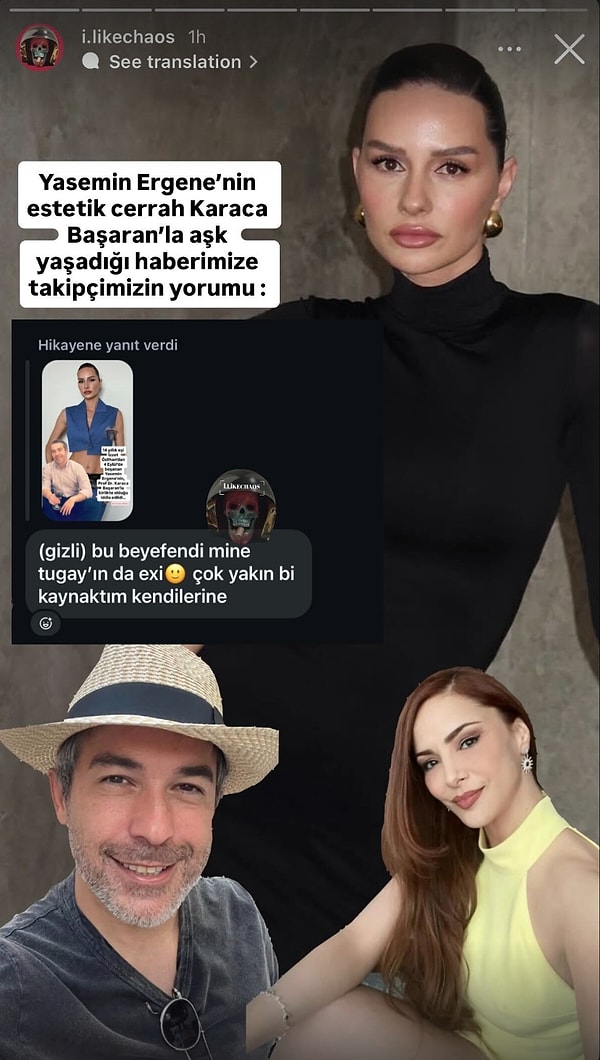@i.likechaos isimli hesaba gelen bir sosyal medya kullanıcısının iddiasına göre Yasemin Ergene ile aşk iddiası yalanlanan Karaca Başaran'ın eski ilişkisi şaşırttı.