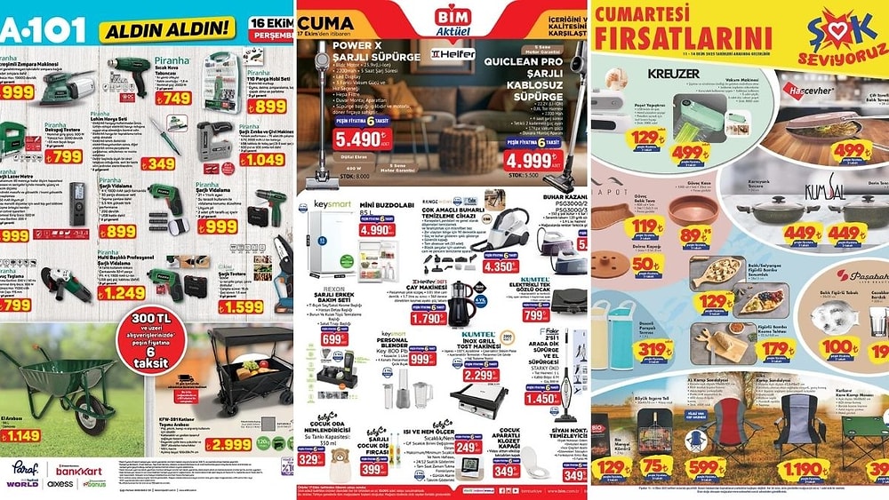 İndirim Günleri Başlıyor! 11 - 17 Ekim Haftasında A101 ve BİM Aktüel Ürünler Listesinde Ne Var?
