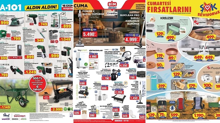 İndirim Günleri Başlıyor! 11 - 17 Ekim Haftasında A101 ve BİM Aktüel Ürünler Listesinde Ne Var?