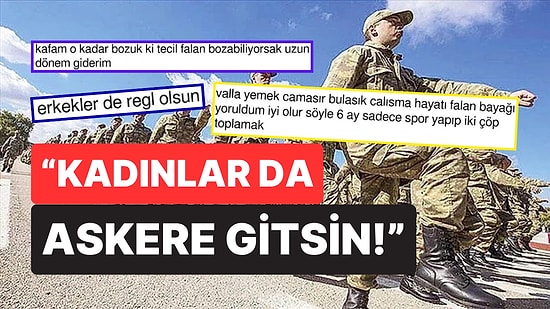 Meclis'e Gönderilen "Kadınlar da Zorunlu Askerlik Yapsın" Talebi Sosyal Medyada Gündem Oldu