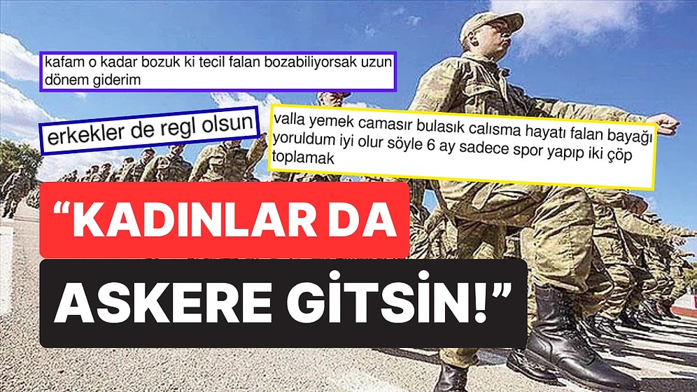 Meclis'e Gönderilen "Kadınlar da Zorunlu Askerlik Yapsın" Talebi Sosyal Medyada Gündem Oldu