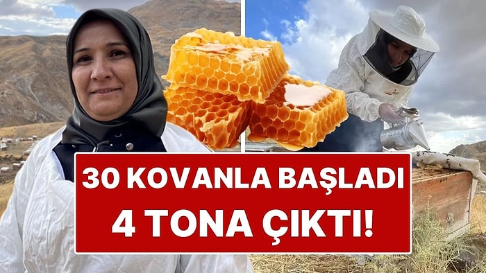Bitlisli Kadından Bal Gibi Başarı! 30 Kovandan 4 Ton Bala Uzanan İlham Verici Hikaye