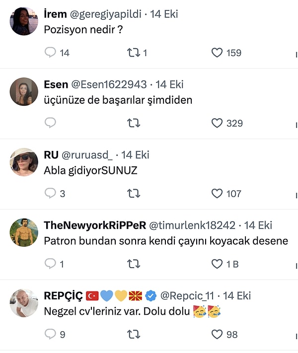 Gelen yorumların bir kısmı şu şekildeydi;
