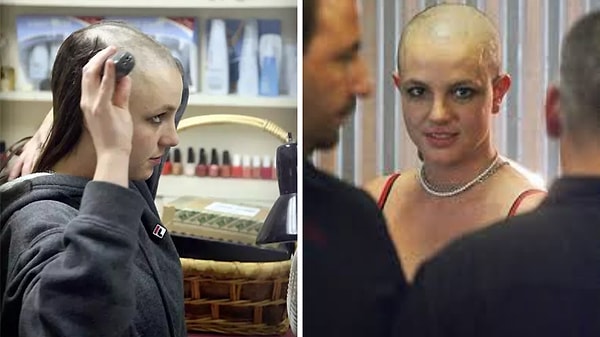 Bu süreçte en büyük olaylardan biri de ruhsal çöküş yaşayan Britney'in saçlarını kazıttığı dönem.