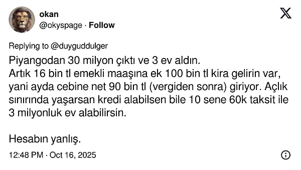 Hesabın yanlış olduğunu söyleyenler de...