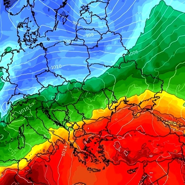 Sıcak hava dalgasının radar görüntüsü 👇