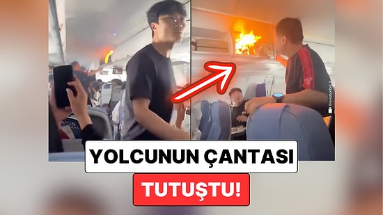 Havada Korku Dolu Anlar: Hangzhou - Seul Seferini Yapan Uçakta Bir Yolcunun Çantası Tutuştu