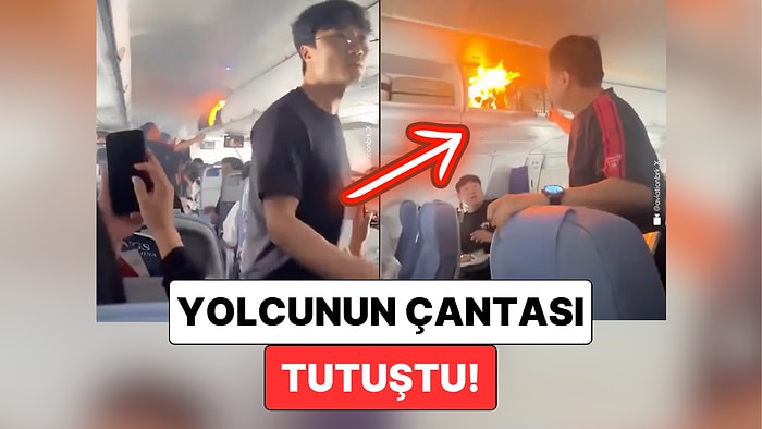 Havada Korku Dolu Anlar: Hangzhou - Seul Seferini Yapan Uçakta Bir Yolcunun Çantası Tutuştu