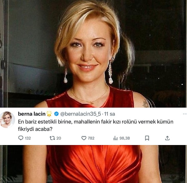 Berna Laçin, tweetinde dizinin adını açıkça söylememişti.