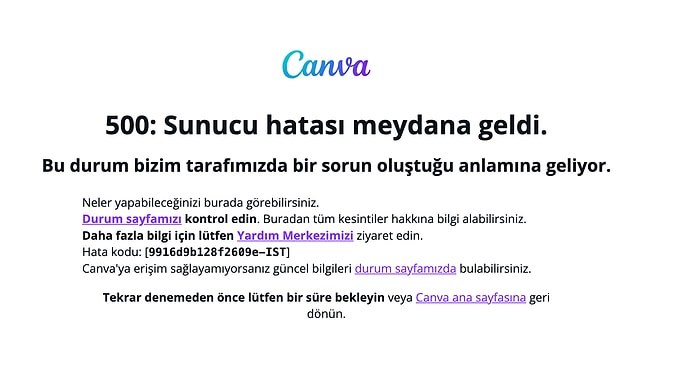 Canva çöktü mü? Canva Neden Açılmıyor? Grafik Düzenleme Sitesi Canva Çöktü!