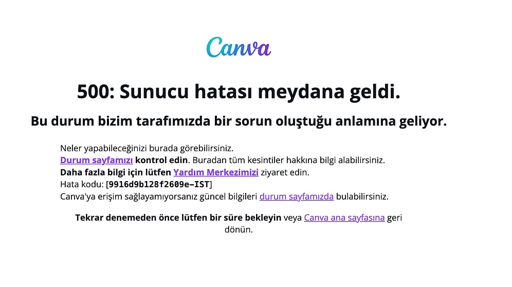 Canva çöktü mü? Canva Neden Açılmıyor? Grafik Düzenleme Sitesi Canva Çöktü!