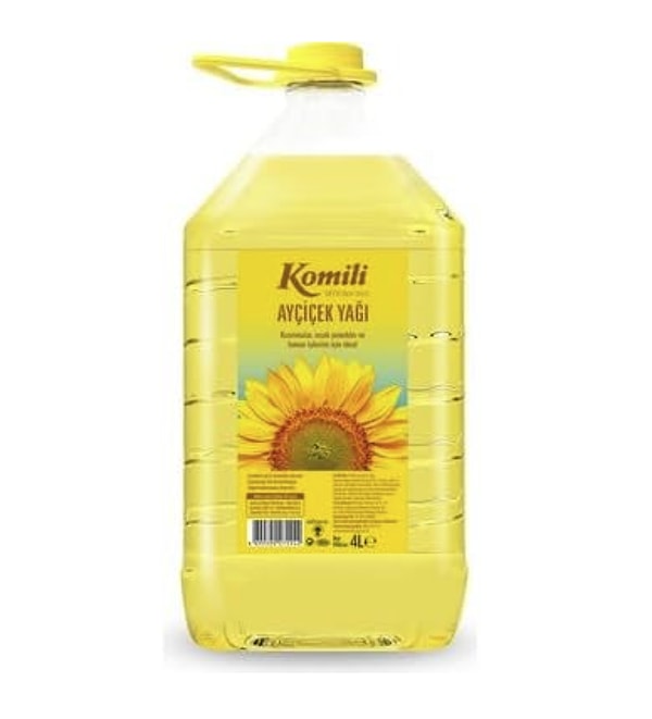 Komili Ayçiçek Yağı Dar Ağız, Pet Şişe, 4 Lt